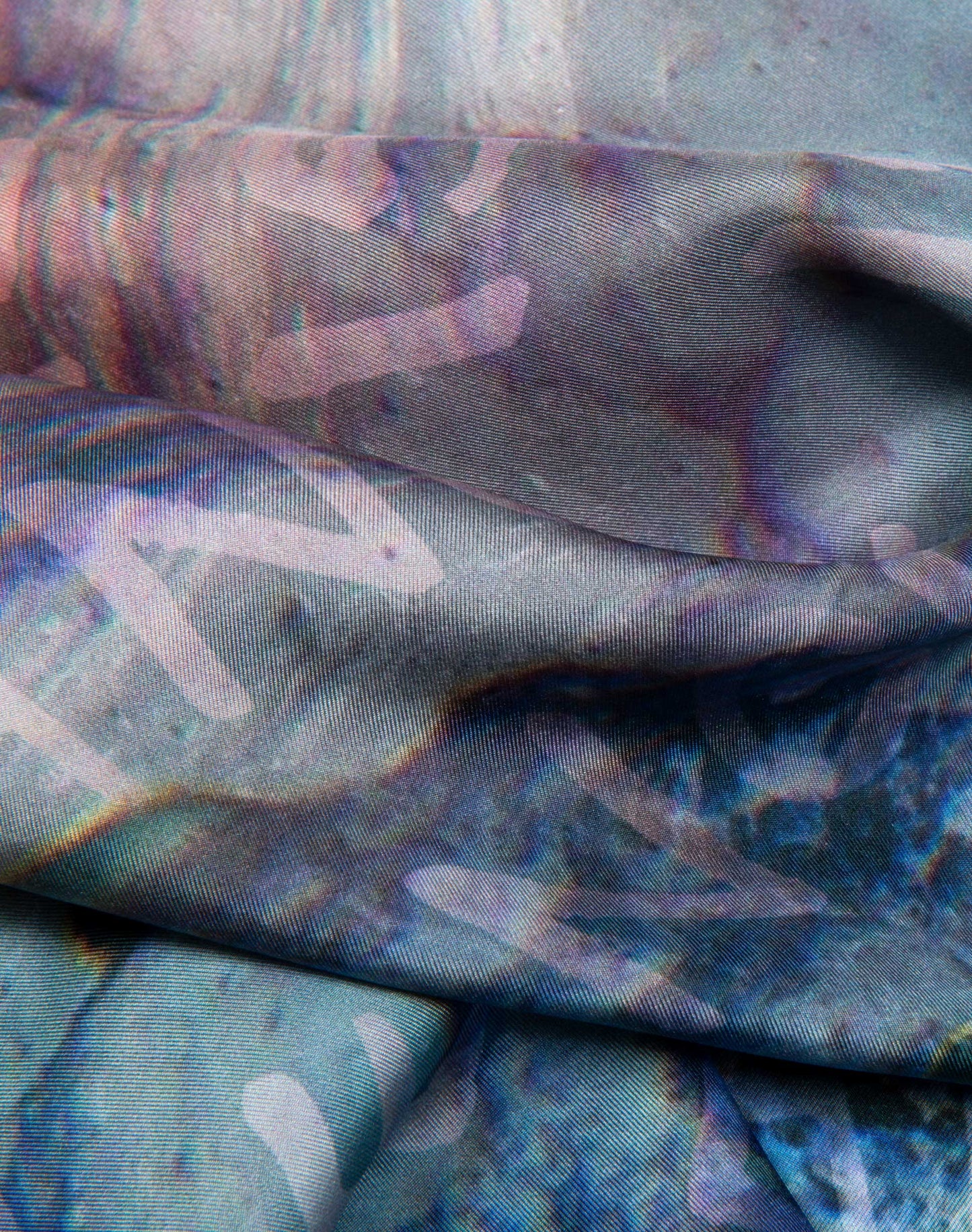 The Anthropocene organic silk scarf